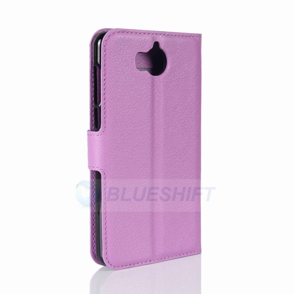 Huawei Y5 2017 Pu Wallet Case [Purple]