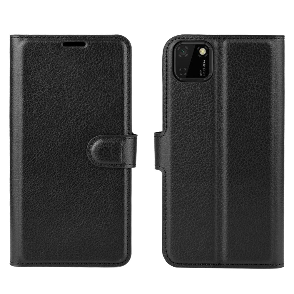 Huawei Y5P Pu Wallet Case [Black]