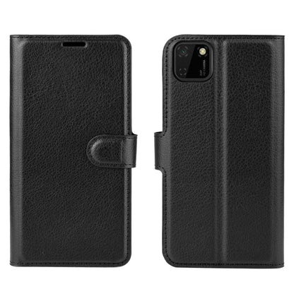 Huawei Y5P Pu Wallet Case [Black]