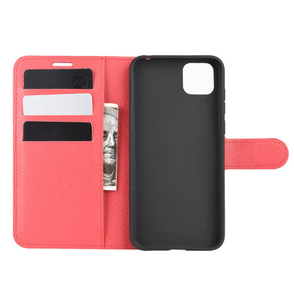 Huawei Y5P Pu Wallet Case [Red]
