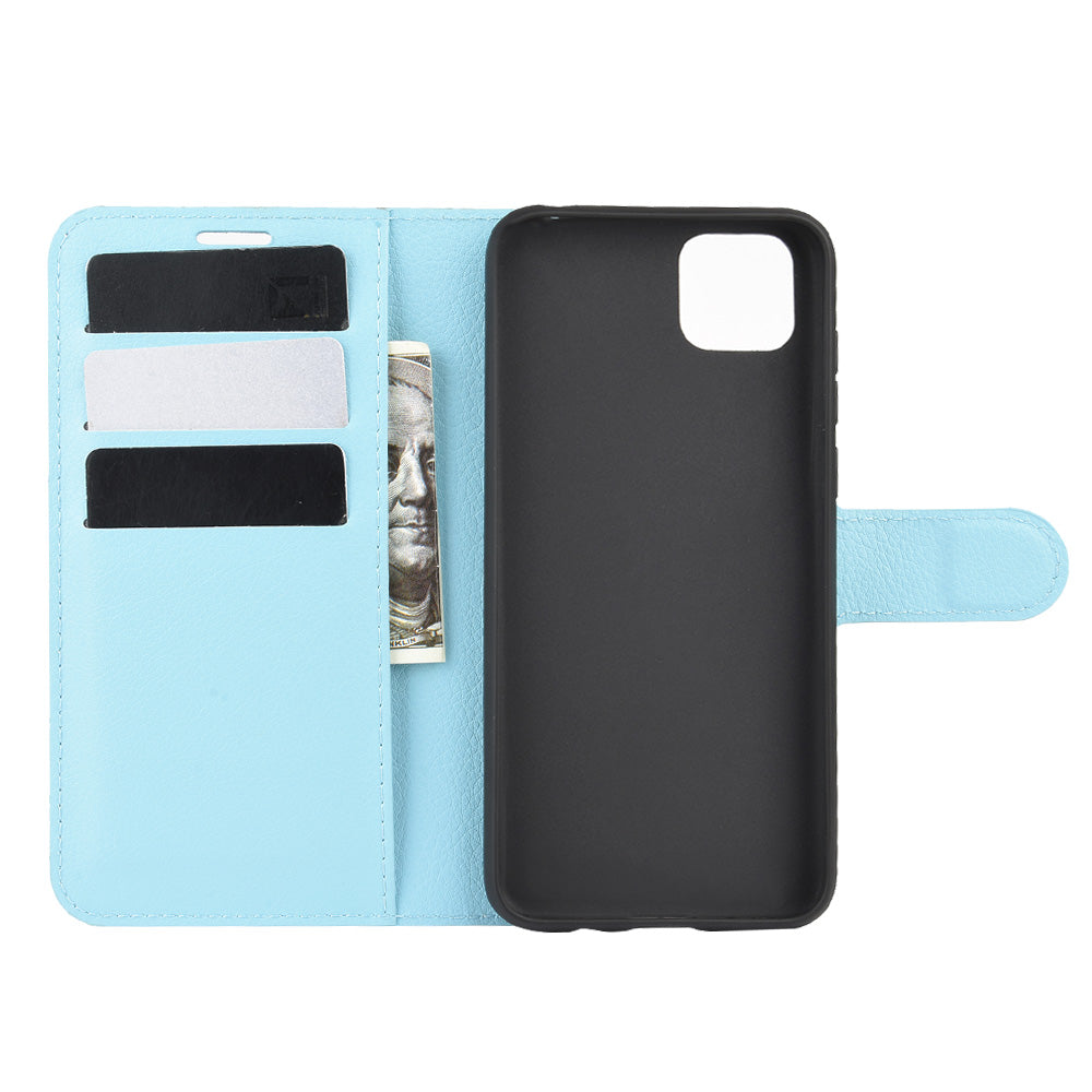 Huawei Y5P Pu Wallet Case [Lightblue]