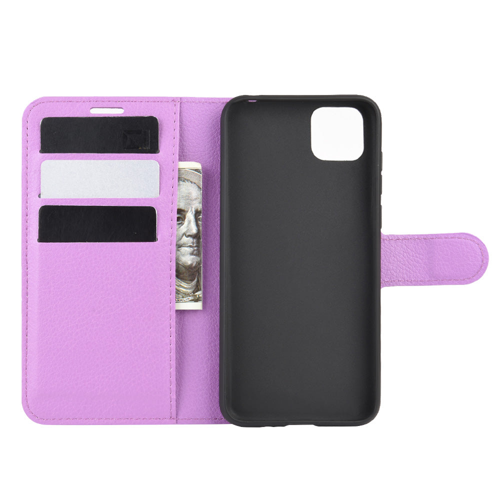 Huawei Y5P Pu Wallet Case [Purple]