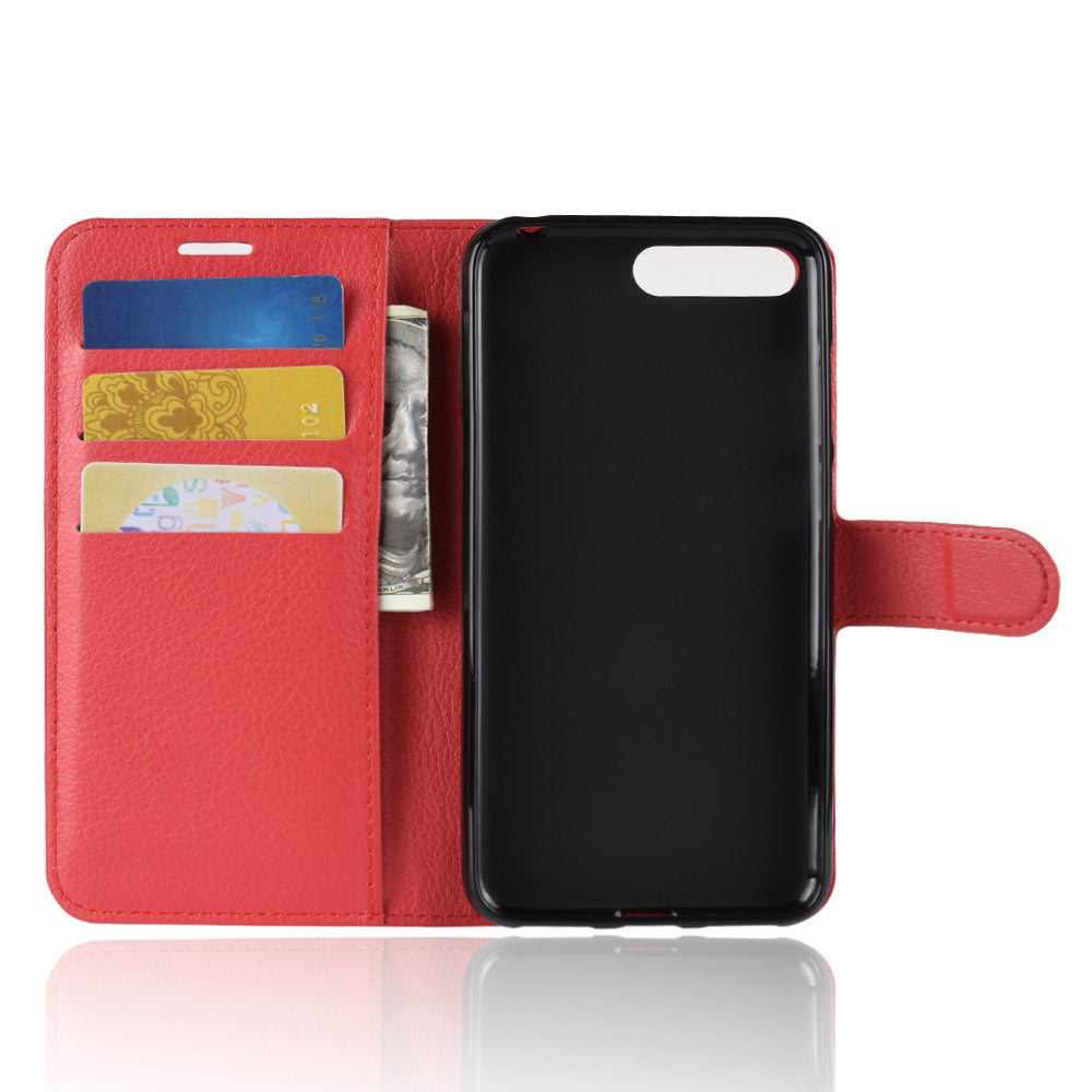 Huawei Y6 2018 Pu Wallet Case [Red]