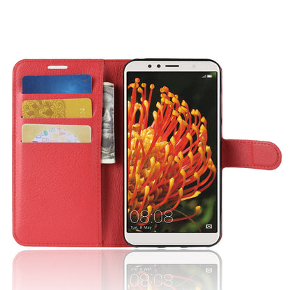 Huawei Y6 2018 Pu Wallet Case [Red]