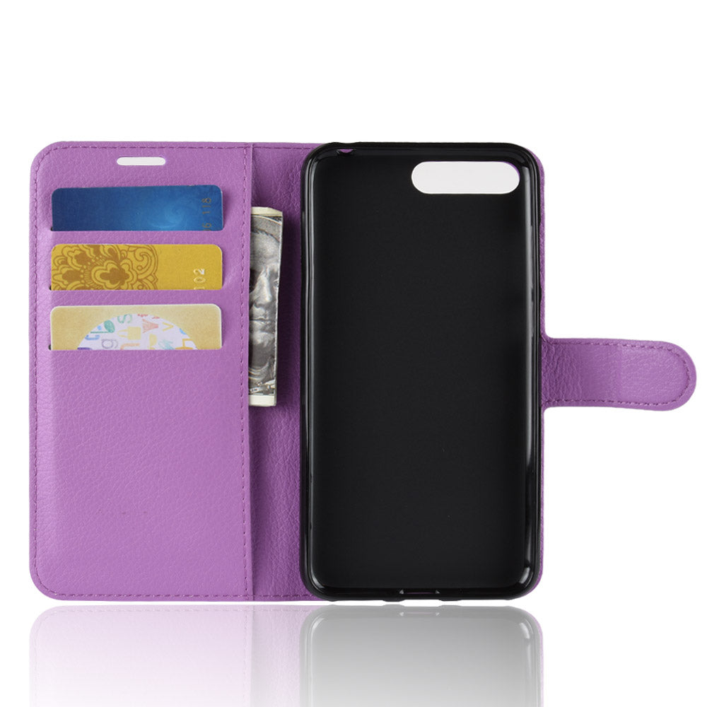 Huawei Y6 2018 Pu Wallet Case [Purple]