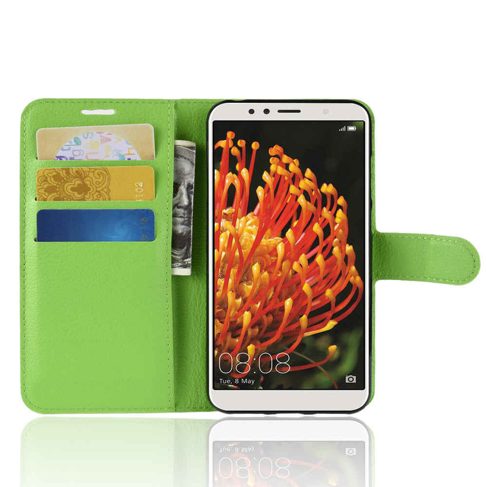 Huawei Y6 2018 Pu Wallet Case [Green]