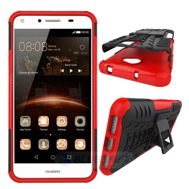 Huawei Y6 Elite Heavy Duty Case Red