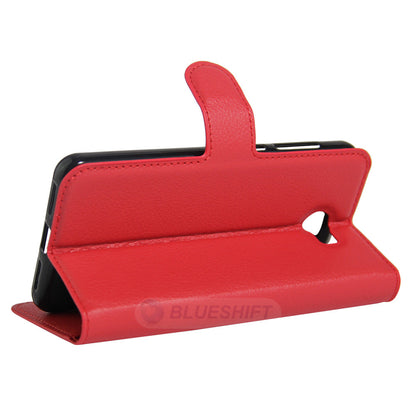 Huawei Y6 Elite Pu Wallet Case [Red]