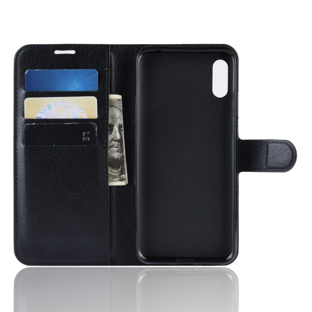 Huawei Y6 Pro 2019 Pu Wallet Case [Black]