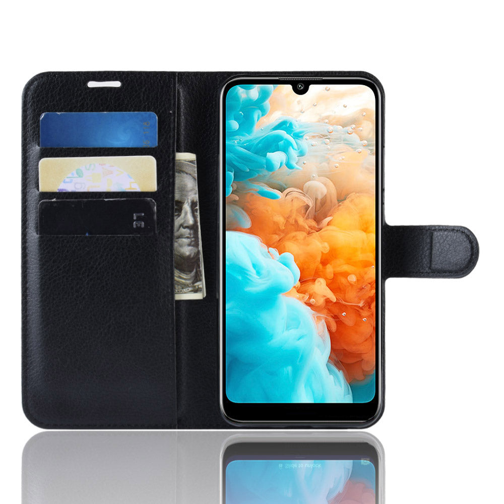 Huawei Y6 Pro 2019 Pu Wallet Case [Black]