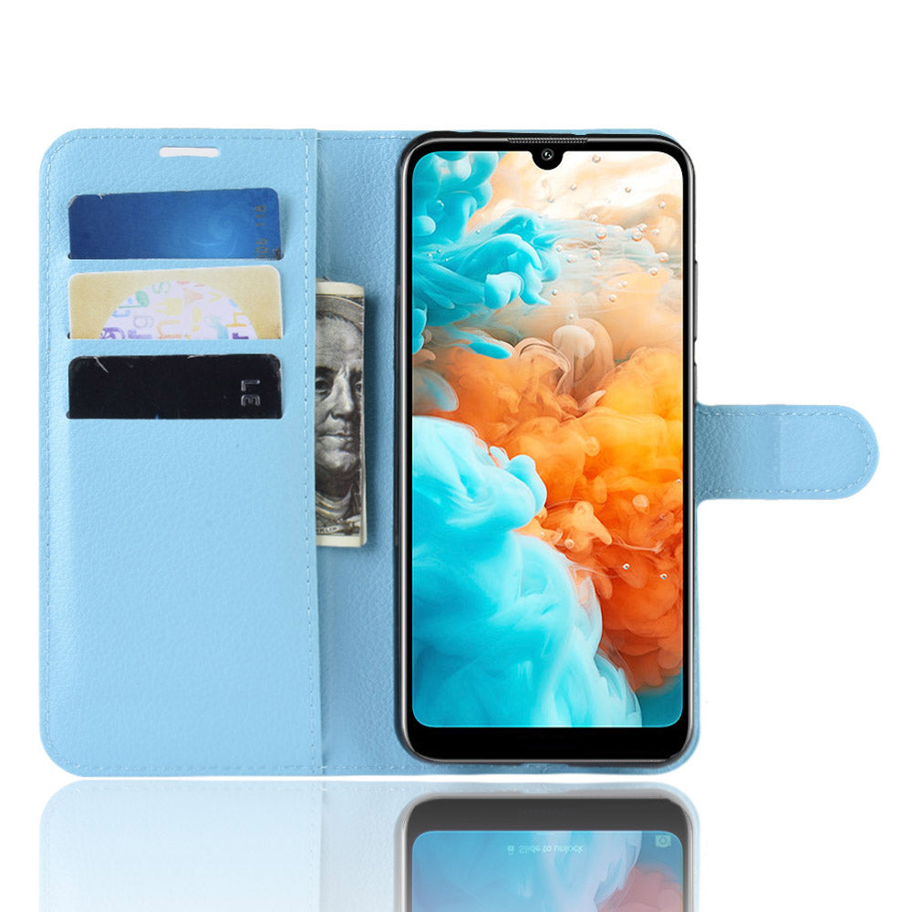 Huawei Y6 Pro 2019 Pu Wallet Case [Lightblue]