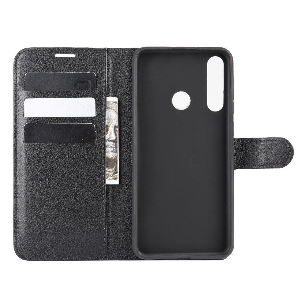 Huawei Y6P Pu Wallet Case [Black]