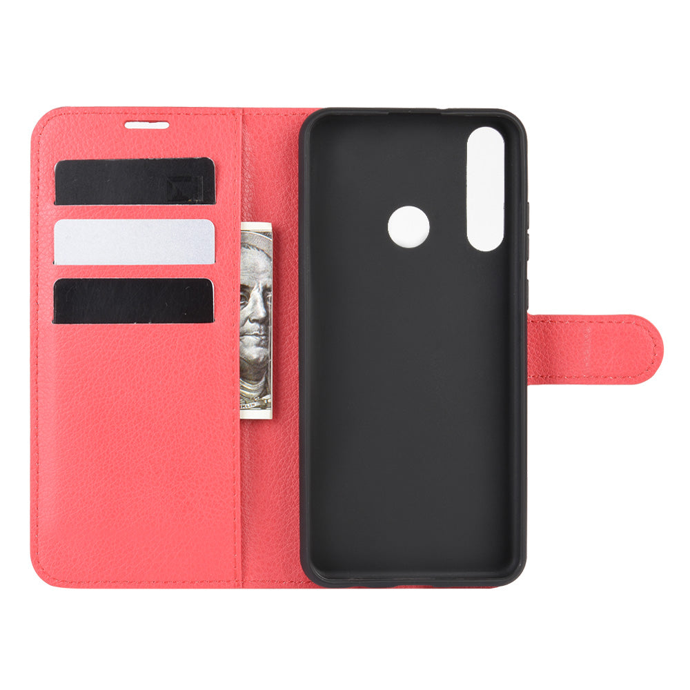 Huawei Y6P Pu Wallet Case [Red]