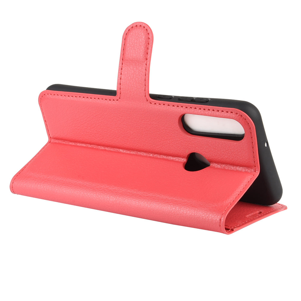 Huawei Y6P Pu Wallet Case [Red]