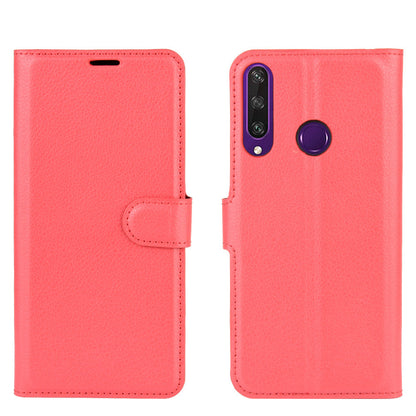 Huawei Y6P Pu Wallet Case [Red]