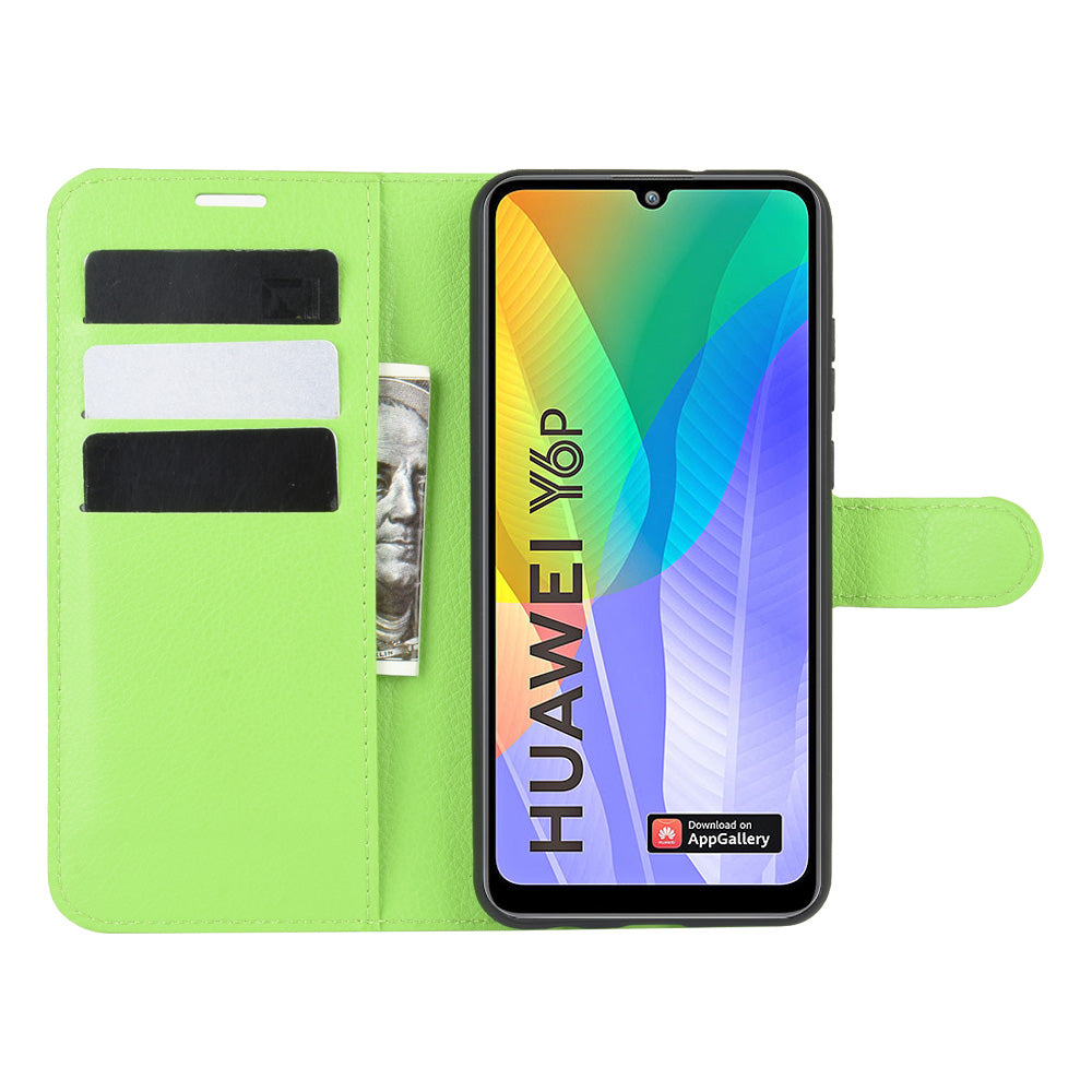 Huawei Y6P Pu Wallet Case [Green]