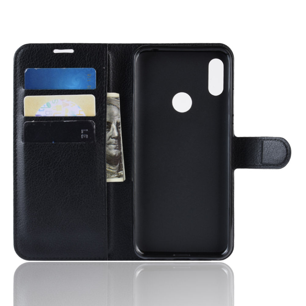 Huawei Y6S Pu Wallet Case [Black]