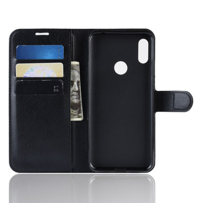 Huawei Y6S Pu Wallet Case [Black]