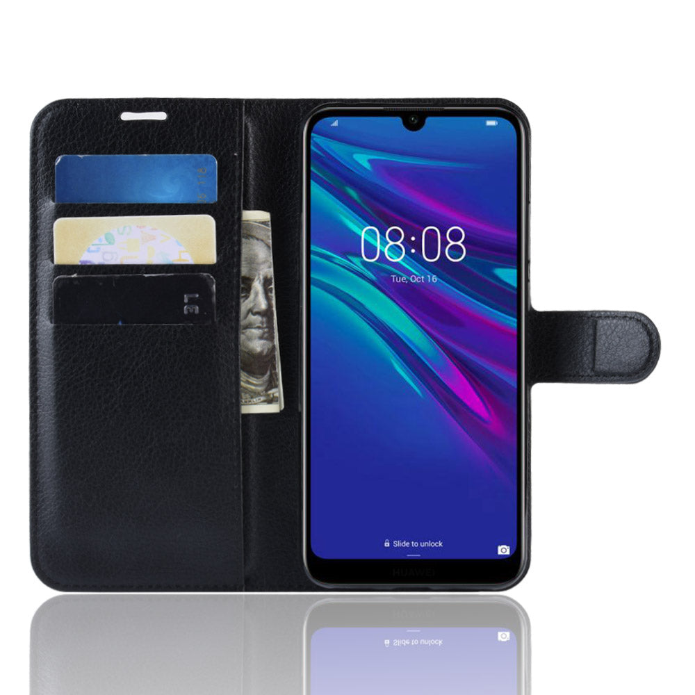Huawei Y6S Pu Wallet Case [Black]