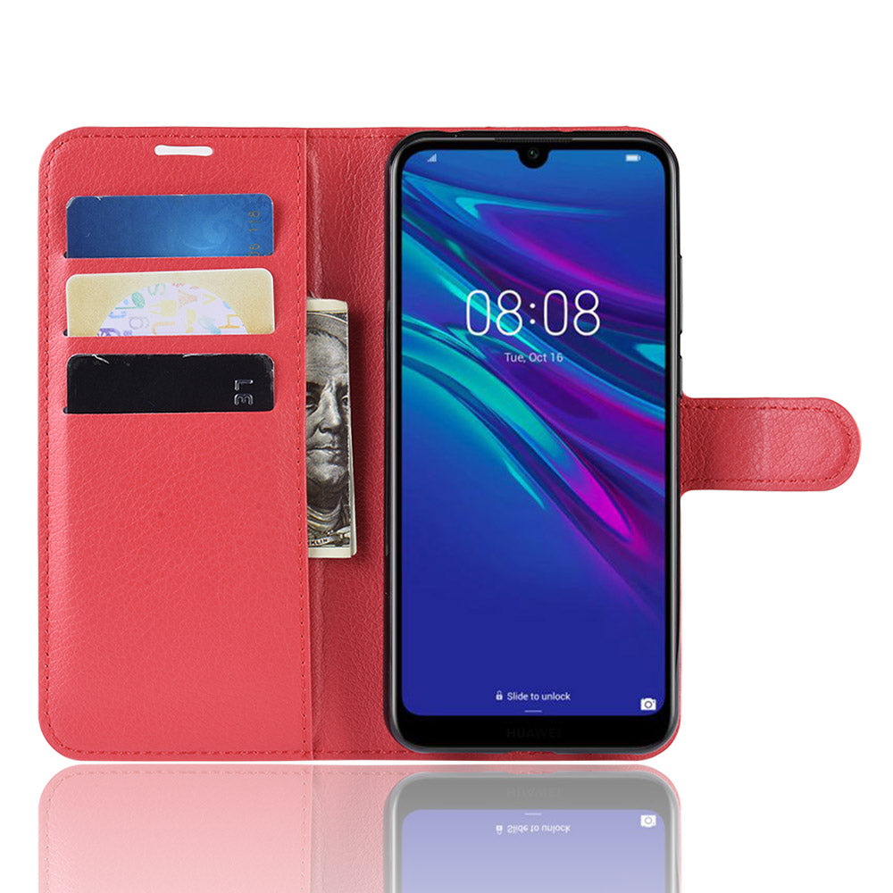 Huawei Y6S Pu Wallet Case [Red]