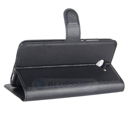 Huawei Y7 Pu Wallet Case [Black]