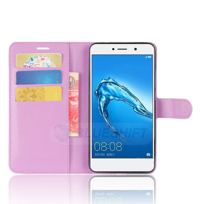 Huawei Y7 Pu Wallet Case [Purple]