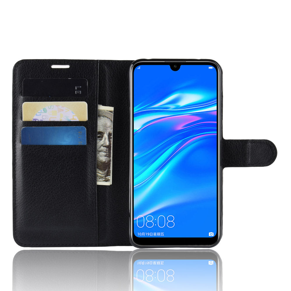 Huawei Y7 Pro 2019 Pu Wallet Case [Black]