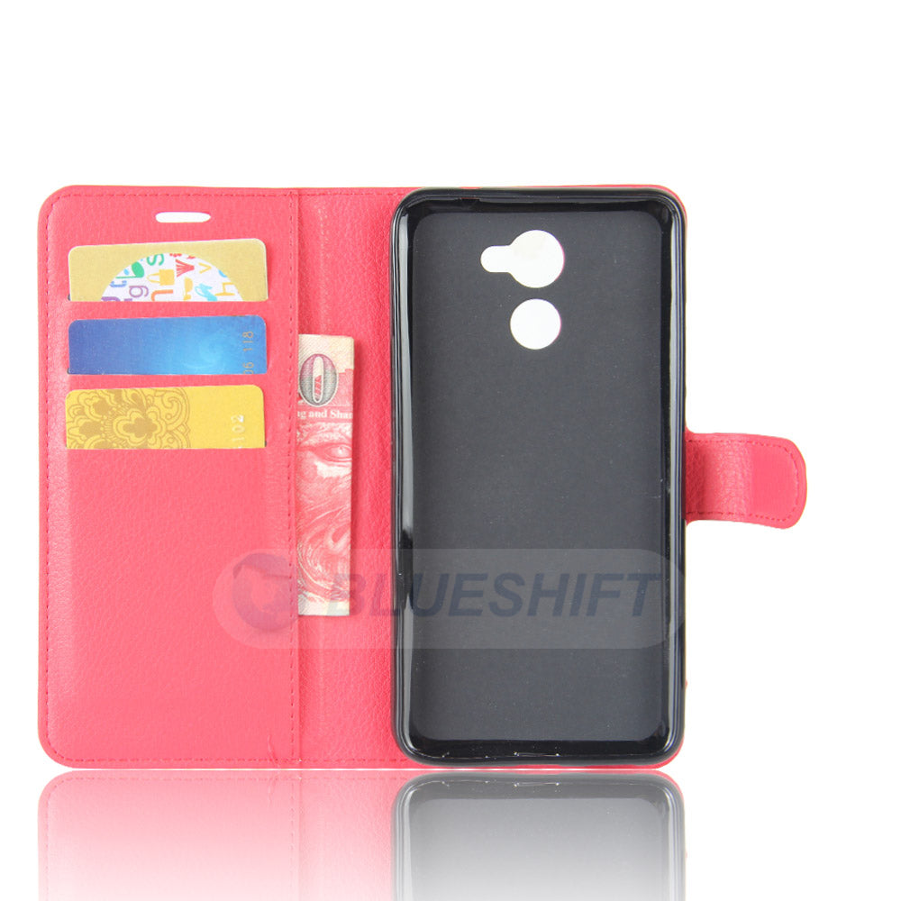 Huawei Y7 Prime Pu Wallet Case [Red]
