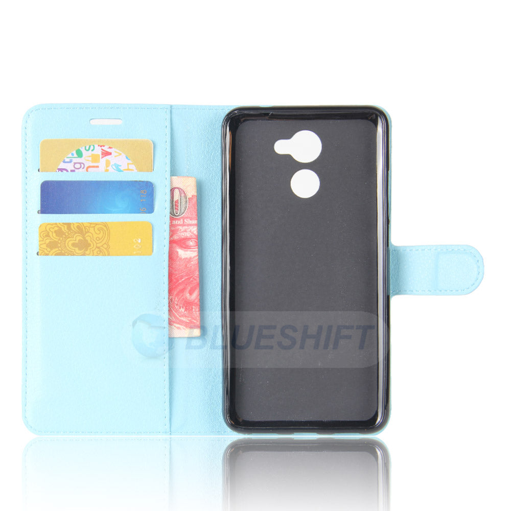 Huawei Y7 Prime Pu Wallet Case [Lightblue]