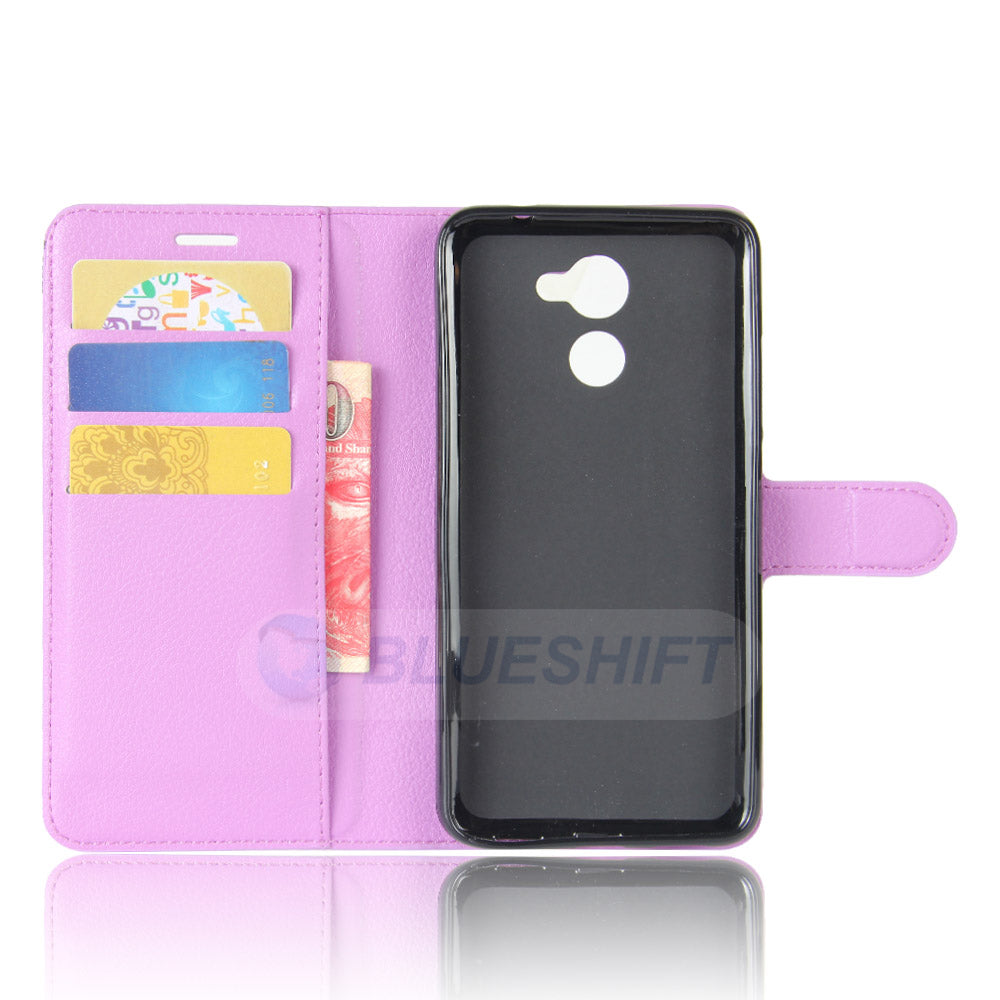 Huawei Y7 Prime Pu Wallet Case [Purple]