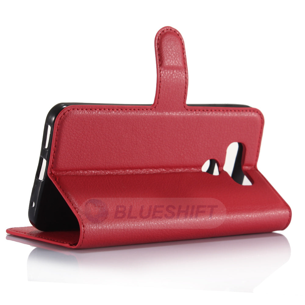 LG G6 Pu Wallet Case [Red]