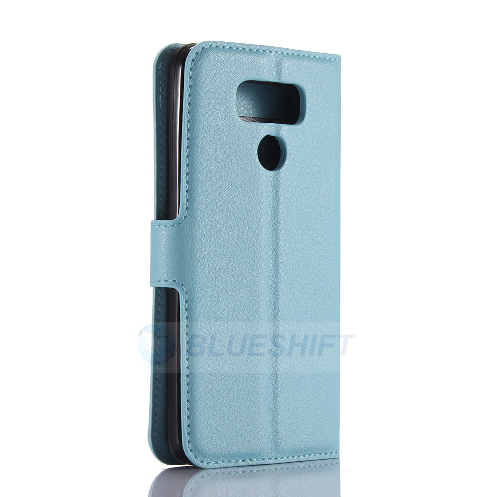 LG G6 Pu Wallet Case [Lightblue]