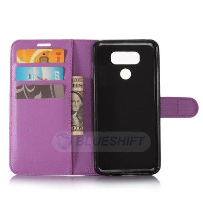 LG G6 Pu Wallet Case [Purple]
