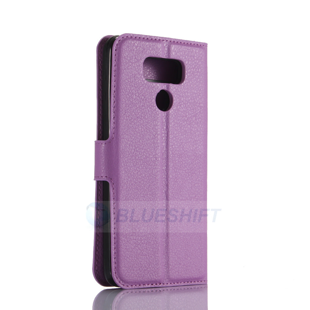 LG G6 Pu Wallet Case [Purple]