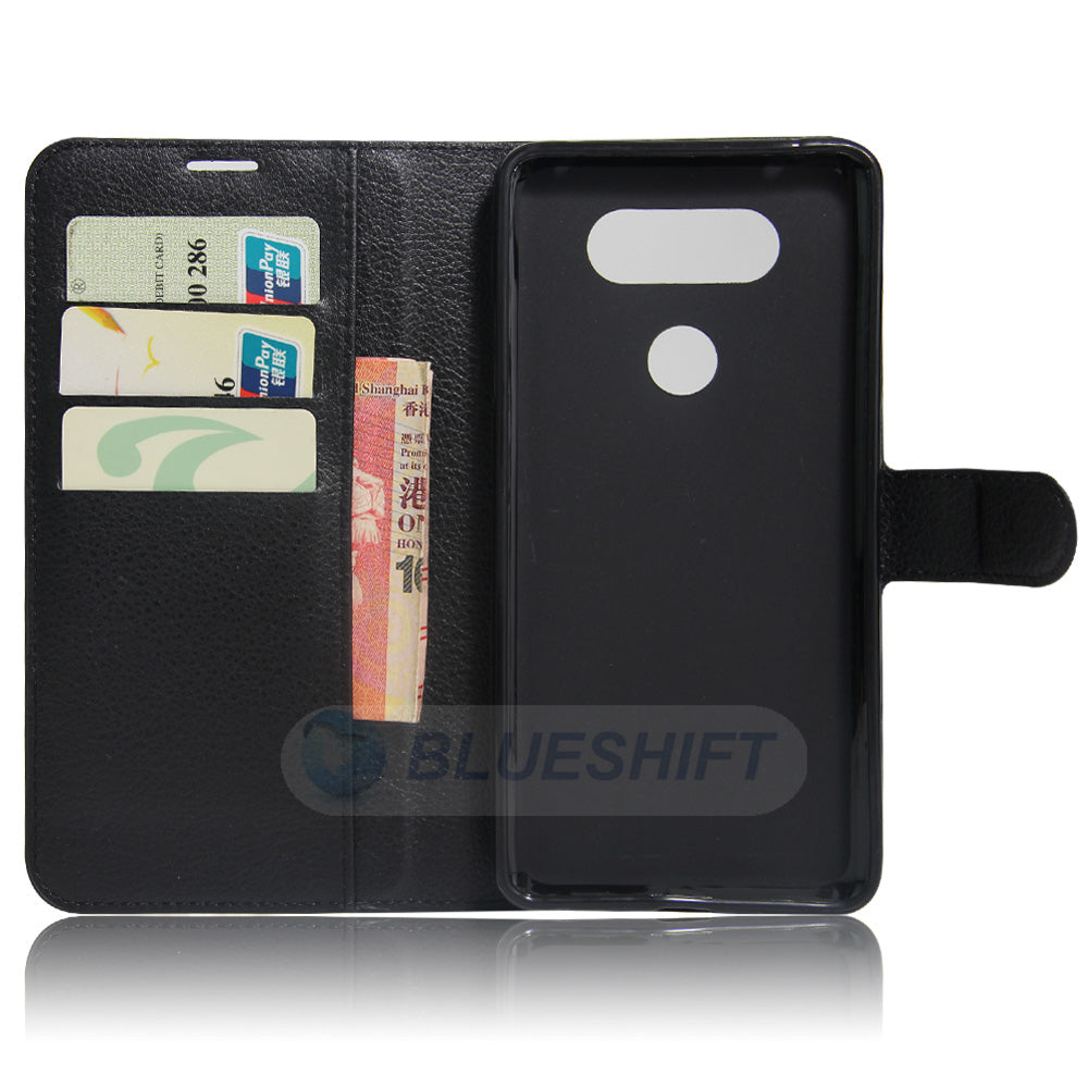 LG V20 Pu Wallet Case [Black]