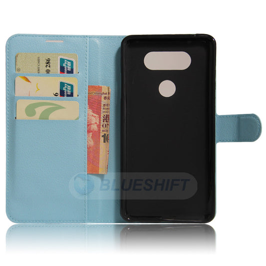 LG V20 Pu Wallet Case [Lightblue]