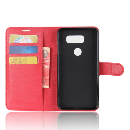 LG V30+ Pu Wallet Case [Red]