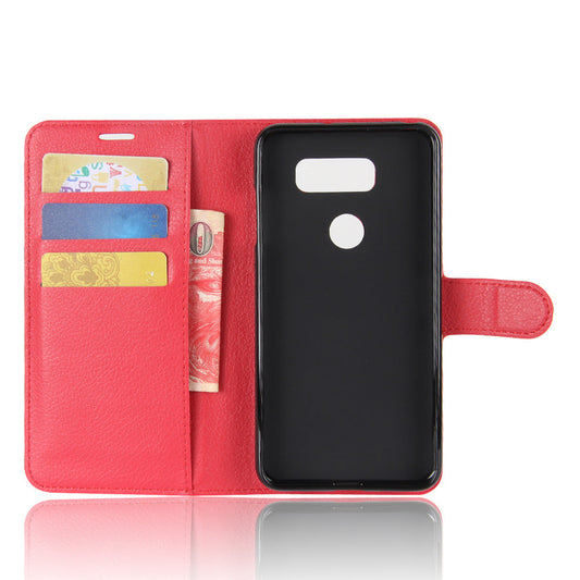 LG V30+ Pu Wallet Case [Red]