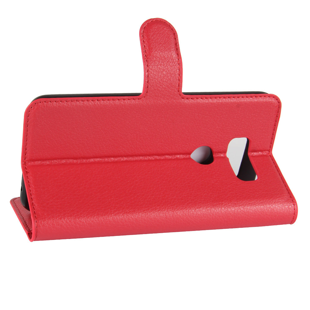 LG V30+ Pu Wallet Case [Red]