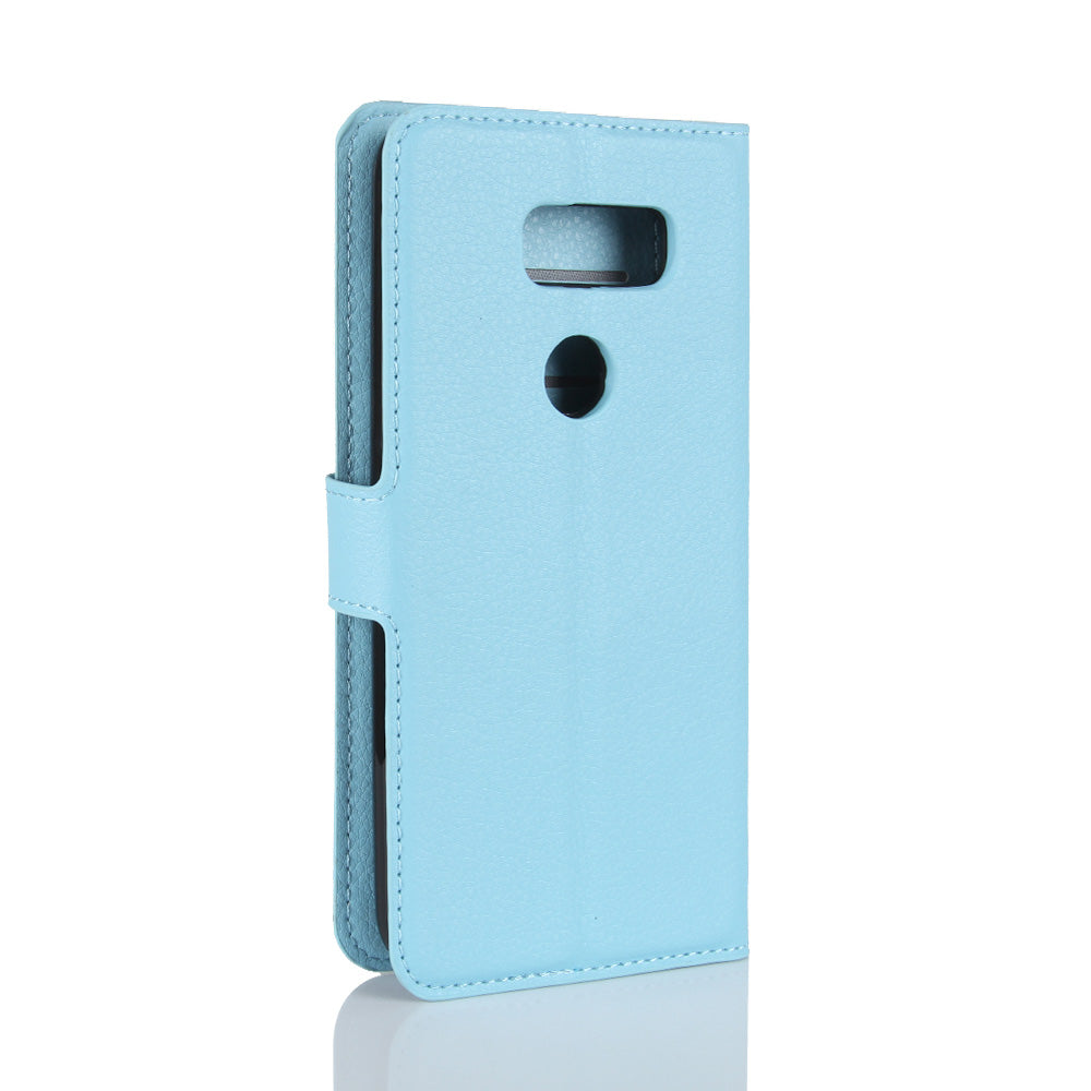 LG V30+ Pu Wallet Case [Lightblue]