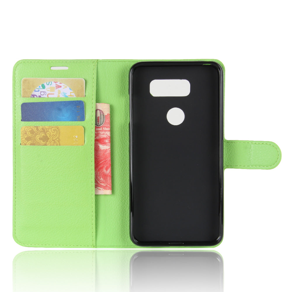 LG V30+ Pu Wallet Case [Green]