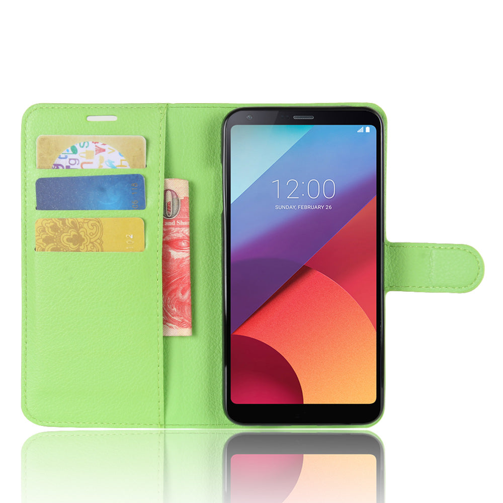 LG V30+ Pu Wallet Case [Green]