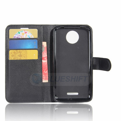 Moto C Pu Wallet Case [Black]