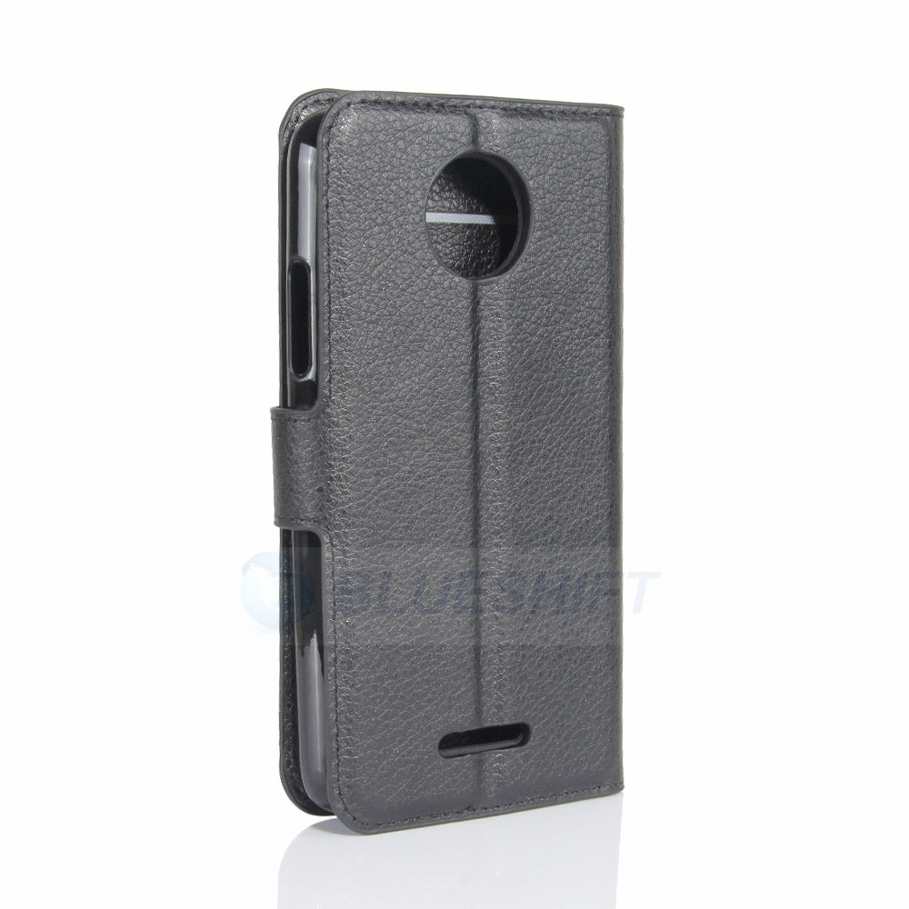 Moto C Pu Wallet Case [Black]