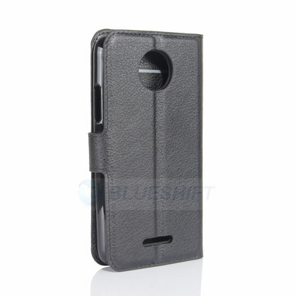 Moto C Pu Wallet Case [Black]
