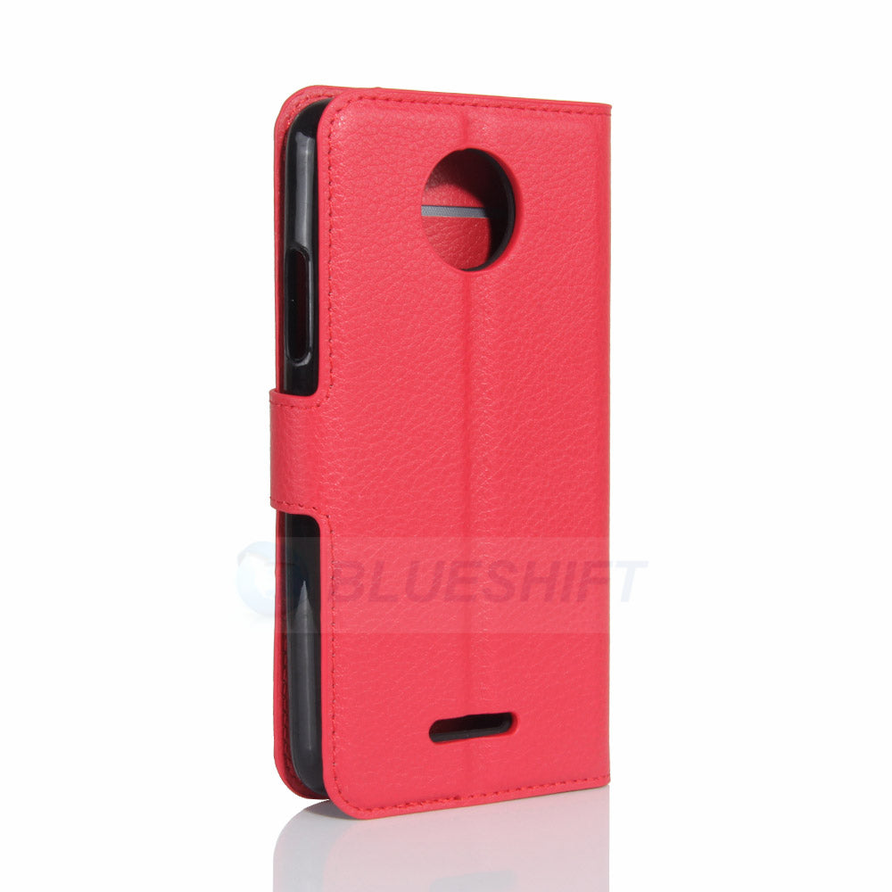Moto C Pu Wallet Case [Red]