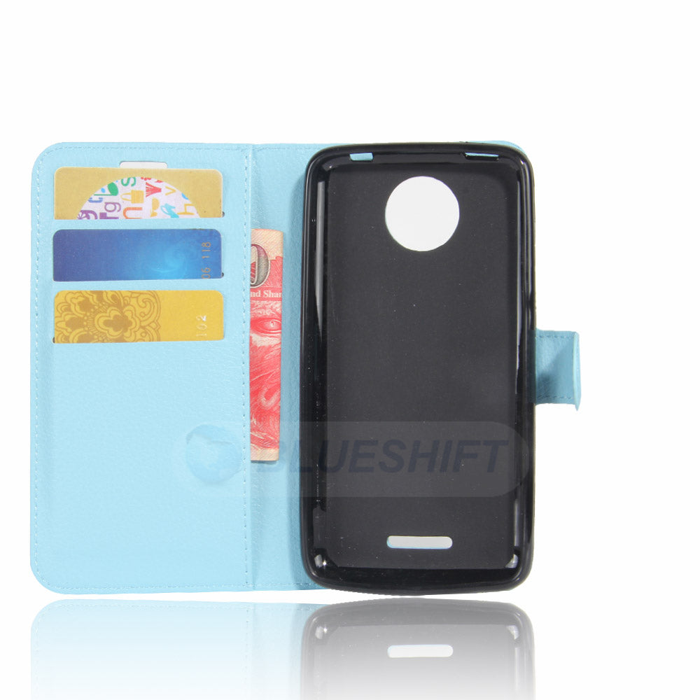 Moto C Pu Wallet Case [Lightblue]