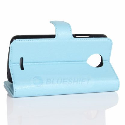 Moto C Pu Wallet Case [Lightblue]