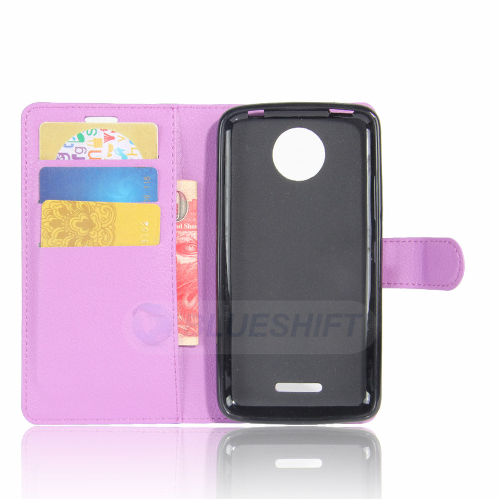 Moto C Pu Wallet Case [Purple]