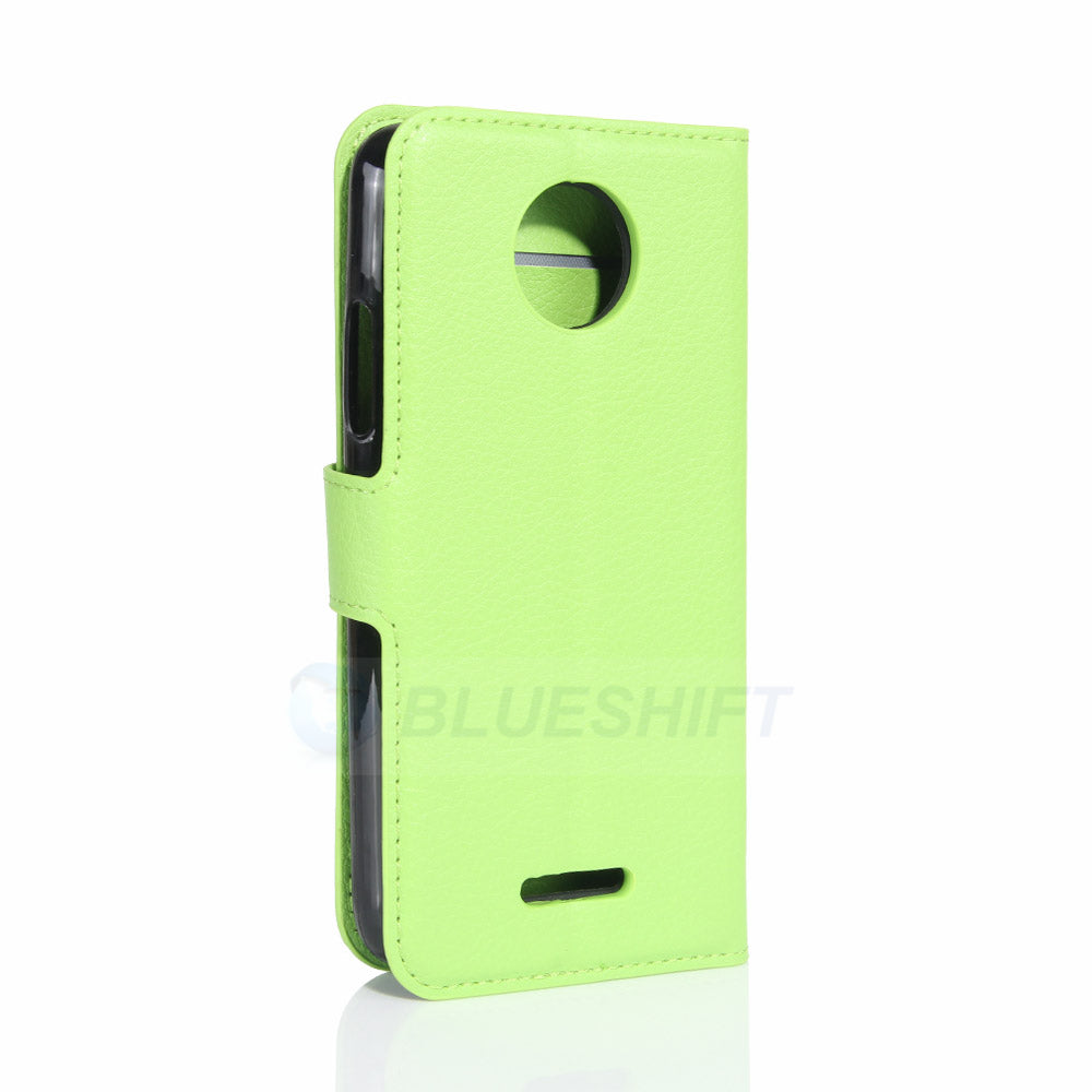 Moto C Pu Wallet Case [Green]